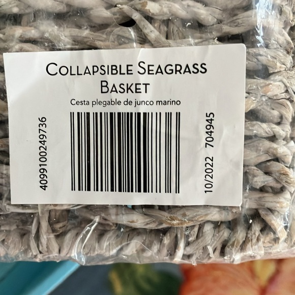 NIB Huntington Home Collapsible Sea Grass Basket, 13” x 13” x 13” - Picture 11 of 14
